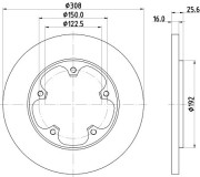 55741 Brzdový kotouč PAGID