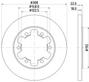 55758 Brzdový kotouč PAGID