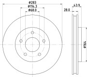 55801 Brzdový kotouč PAGID