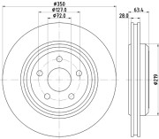 55820 Brzdový kotouč PAGID
