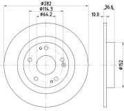 56013 Brzdový kotouč PAGID