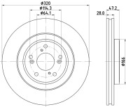 56062 PAGID brzdový kotúč 56062 PAGID