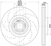 56075HC Brzdový kotouč PAGID