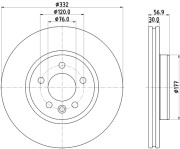 56077HC Brzdový kotouč PAGID