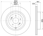 56099HC Brzdový kotouč PAGID