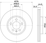 56137 Brzdový kotouč PAGID