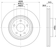 56152 Brzdový kotouč PAGID