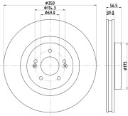 56156HC Brzdový kotouč PAGID