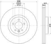 56164HC Brzdový kotouč PAGID