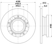 56169 Brzdový kotouč PAGID