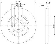 56213 PAGID brzdový kotúč 56213 PAGID