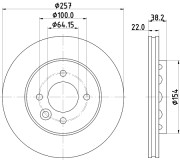 56257 Brzdový kotouč PAGID