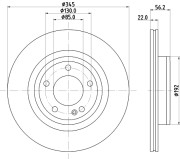 56457HC Brzdový kotouč PAGID