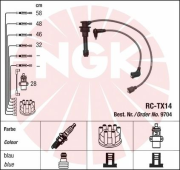 9704 NGK sada zapaľovacích káblov 9704 NGK