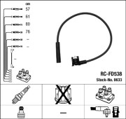 0633 NGK sada zapaľovacích káblov 0633 NGK