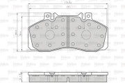 872835 Sada brzdových destiček, kotoučová brzda OPTIPACK for LCV VALEO