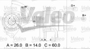436364 generátor VALEO RE-GEN REMANUFACTURED VALEO