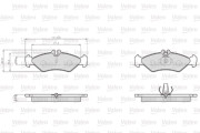 872621 Sada brzdových destiček, kotoučová brzda OPTIPACK for LCV VALEO