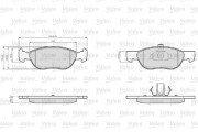 872576 Sada brzdových destiček, kotoučová brzda OPTIPACK for LCV VALEO