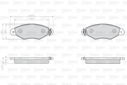 872807 Sada brzdových destiček, kotoučová brzda OPTIPACK for LCV VALEO