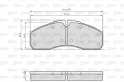 872160 Sada brzdových destiček, kotoučová brzda OPTIPACK for LCV VALEO