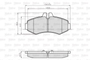 872022 Sada brzdových destiček, kotoučová brzda OPTIPACK for LCV VALEO