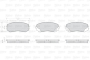 872249 Sada brzdových destiček, kotoučová brzda OPTIPACK for LCV VALEO