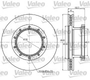 187051 VALEO brzdový kotúč 187051 VALEO