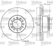 187052 VALEO brzdový kotúč 187052 VALEO