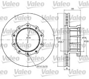 187053 VALEO brzdový kotúč 187053 VALEO