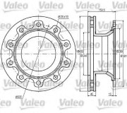 187057 VALEO brzdový kotúč 187057 VALEO