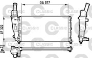 232705 Chladič, chlazení motoru VALEO CLASSIC VALEO