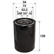 586015 VALEO olejový filter 586015 VALEO