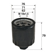586072 VALEO olejový filter 586072 VALEO