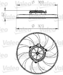 696024 VALEO ventilátor chladenia motora 696024 VALEO