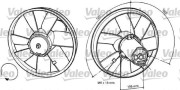 696034 VALEO ventilátor chladenia motora 696034 VALEO