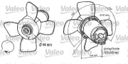 696047 VALEO ventilátor chladenia motora 696047 VALEO