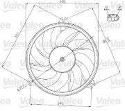 696070 VALEO ventilátor chladenia motora 696070 VALEO