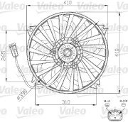 696140 VALEO ventilátor chladenia motora 696140 VALEO