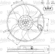 696280 VALEO ventilátor chladenia motora 696280 VALEO