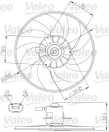 696286 VALEO ventilátor chladenia motora 696286 VALEO