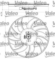 696350 VALEO ventilátor chladenia motora 696350 VALEO