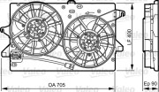 696362 VALEO ventilátor chladenia motora 696362 VALEO