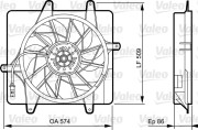 696365 VALEO ventilátor chladenia motora 696365 VALEO