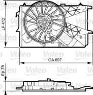 696373 VALEO ventilátor chladenia motora 696373 VALEO