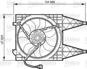 696375 VALEO ventilátor chladenia motora 696375 VALEO