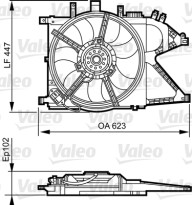 696383 VALEO ventilátor chladenia motora 696383 VALEO