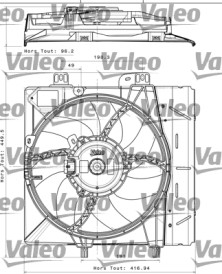 696393 VALEO ventilátor chladenia motora 696393 VALEO