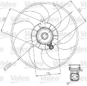 698444 VALEO ventilátor chladenia motora 698444 VALEO