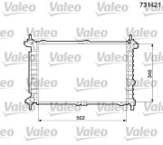 731421 VALEO chladič motora 731421 VALEO